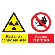 Radiation Controlled Area Access Restricted Signs