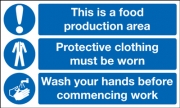 This Is A Food Production Area Signs