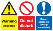 Warning Asbestos Do Not Disturb Avoid Damage Signs