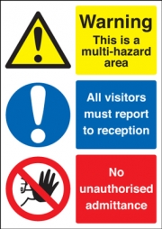 Warning This Is A Multi Hazard Area Multi Message Signs