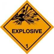 Explosive 1 Hazard Warning Diamonds