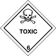 Toxic Substances 6 Hazard Warning Diamonds