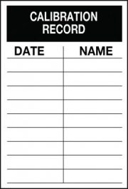 Calibration Record Inspection Labels