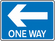 One Way Arrow Left Signs