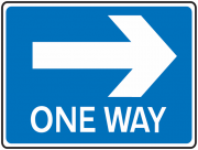 One Way Arrow Right Signs