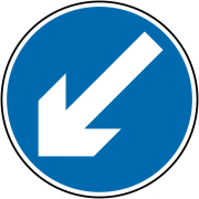 Keep Left Non Reflective Plastic Traffic Signs