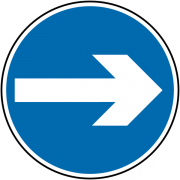 One Way Arrow Right RA1 Aluminium Road Traffic Signs