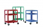 Adjustable Height Steel Tray Warehouse Trolleys