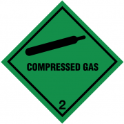 Compressed Gas 2 Warning Diamonds 