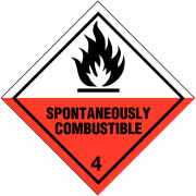 Spontaneously Combustible Hazard Warning Diamonds