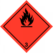 Flammable Symbol 3 Hazard Warning Diamonds