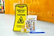 Spill Sign Caddy™ With Spill-Aid™ Absorbent Granules
