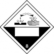 Corrosive Hazard 8 Diamond Placards