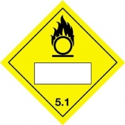 Oxidising 5.1 Hazard Warning Placards