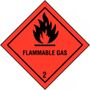 Flammable Gas 2 Hazard Warning Diamonds