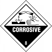 Corrosive 8 Hazard Warning Diamonds