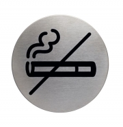 No Smoking Brushed Stainless Steel Door Signs