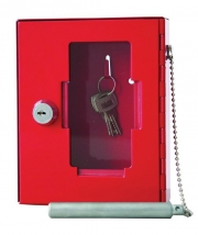 Emergency Key Box In Red With Hammer And Chain