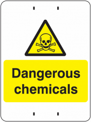 Dangerous Chemicals Post Mount Signs