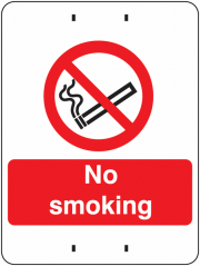No Smoking Post Mount Signs