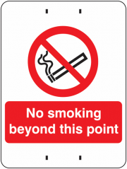 No Smoking Beyond This Point Post Mount Signs