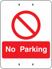 No Parking Post Mount Signs
