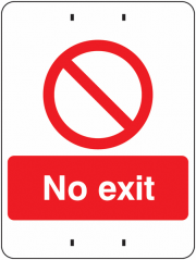No Exit Post Mount Signs
