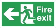 Fire Exit With Arrow Left Polycarbonate Signs