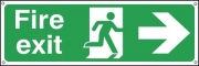 Fire Exit Arrow Right Aluminium Signs