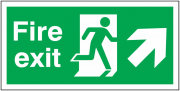 Fire Exit Arrow Up Right Arrow Signs