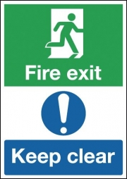Fire Exit Keep Clear Multi-message Signs