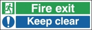 Fire Exit Keep Clear Reflective Signs