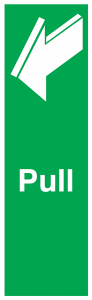 Pull To Open Symbol Signs