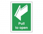 Pull To Open Reversed Arrow Signs