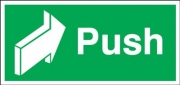 Push With Arrow Door Signs