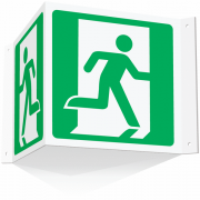 Running Man Projecting 3D Emergency Exit Signs
