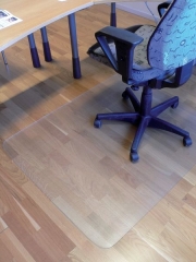 Hard Floor Chair Mat Flat Lip Shaped