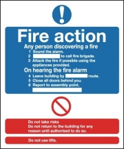 Polycarbonate Fire Action Notice Sign