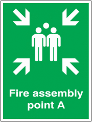 Fire Assembly Point Letter A Aluminium Sign