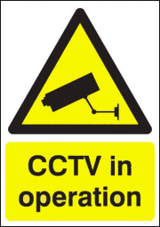 CCTV In Operation Polycarbonate Sign