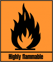 Highly Flammable Symbol Labels