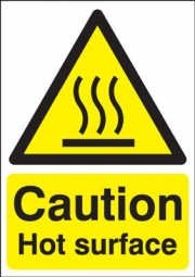 Caution Hot Surface Signs