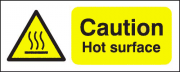 Caution Hot Surface Hazard Warning Signs