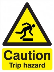Caution Trip Hazard Polycarbonate Sign