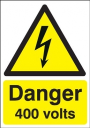 Danger 400 Volts Signs