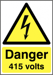 Danger 415 Volts Signs