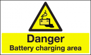 Danger Battery Charging Area Signs