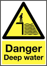 Danger Deep Water Signs