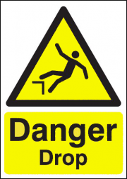Danger Drop Signs