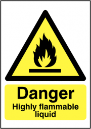 Danger Highly Flammable Liquid Signs